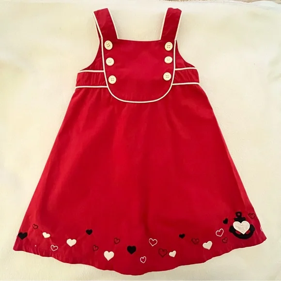 gymboree red dress Marchesa Mini + Gymboree Oversized Rosette Fit And Flare Dress